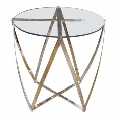 Circular two tone side table 